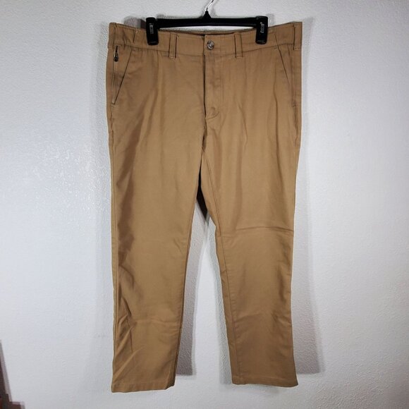 Eddie Bauer Mens 36x32 Chino Classic Fit Pants Khaki Lightweight Stretch - Picture 1 of 11